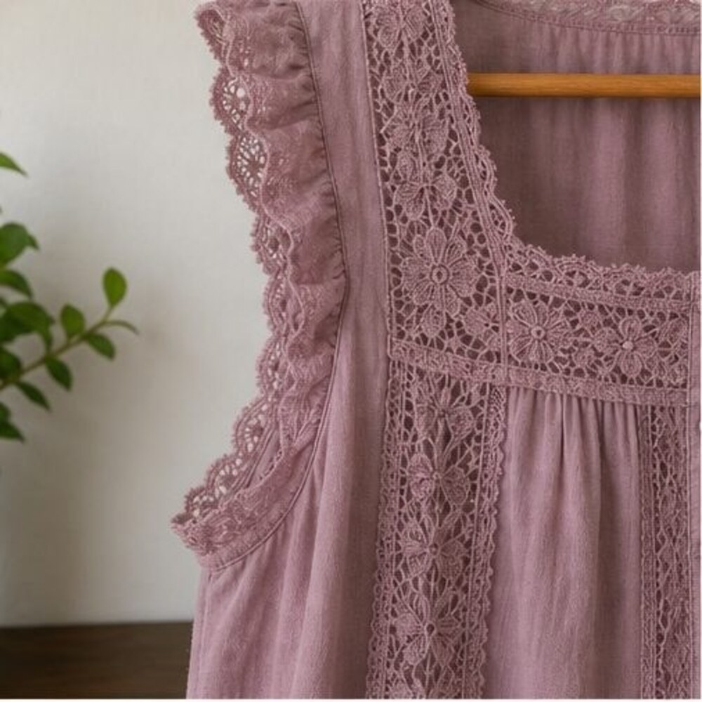 Mauve Ruffle Blouse - Picture 5 of 6